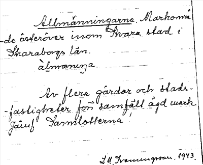 Bild på arkivkortet för arkivposten Allmänningarne