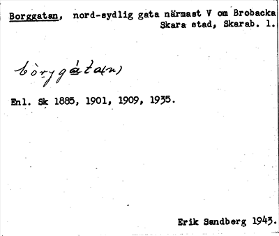 Bild på arkivkortet för arkivposten Borggatan