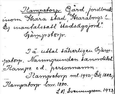 Bild på arkivkortet för arkivposten Kampetorp
