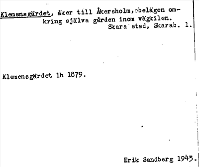 Bild på arkivkortet för arkivposten Klemensgärdet