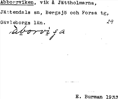Bild på arkivkortet för arkivposten Abborrviken