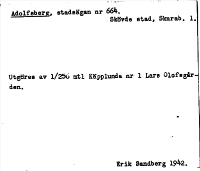 Bild på arkivkortet för arkivposten Adolfsberg