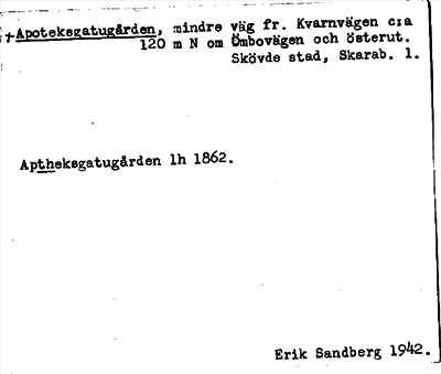 Bild på arkivkortet för arkivposten +Apoteksgatugården