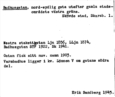 Bild på arkivkortet för arkivposten Badhusgatan