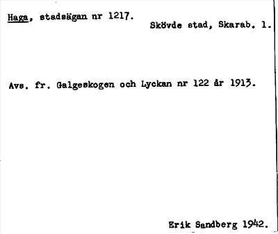 Bild på arkivkortet för arkivposten Haga