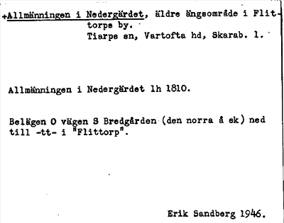 Bild på arkivkortet för arkivposten +Allmänningen i Nedergärdet