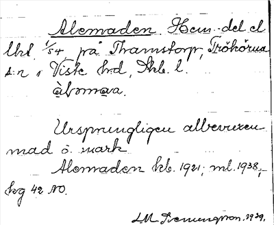 Bild på arkivkortet för arkivposten Alemaden