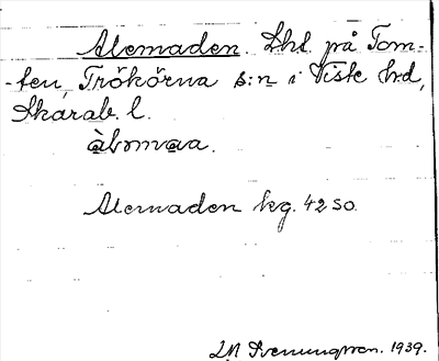 Bild på arkivkortet för arkivposten Alemaden
