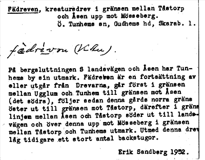 Bild på arkivkortet för arkivposten Fädreven