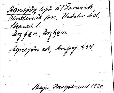 Bild på arkivkortet för arkivposten Agnsjön