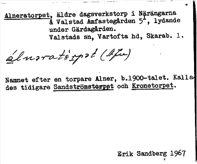 Bild på arkivkortet för arkivposten Alneratorpet