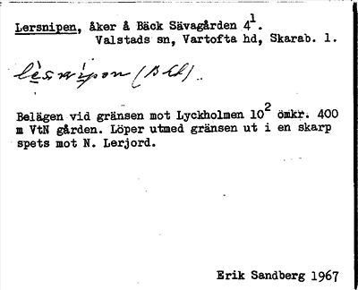 Bild på arkivkortet för arkivposten Lersnipen