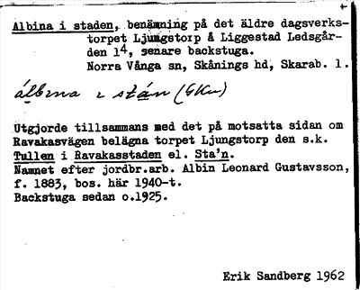 Bild på arkivkortet för arkivposten Albina i staden