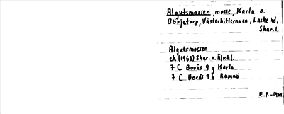 Bild på arkivkortet för arkivposten Algutsmossen