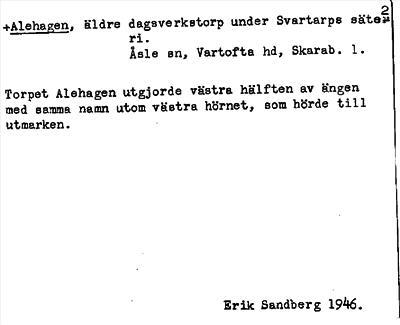 Bild på arkivkortet för arkivposten +Alehagen