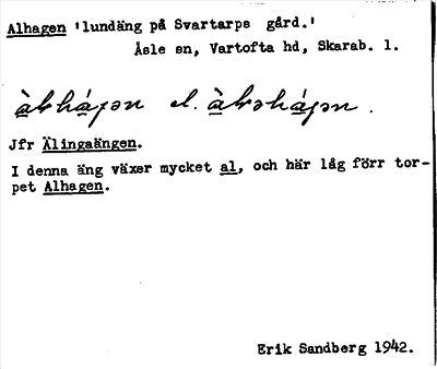 Bild på arkivkortet för arkivposten Alhagen