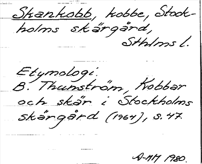 Bild på arkivkortet för arkivposten Skankobb