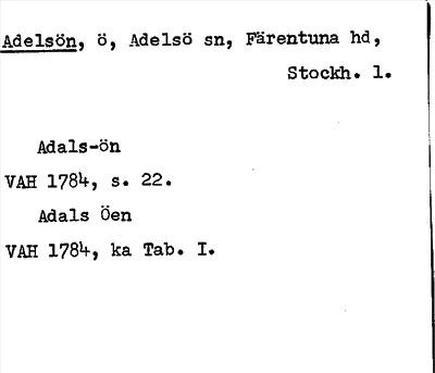 Bild på arkivkortet för arkivposten Adelsön