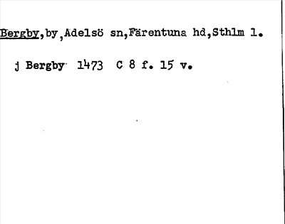 Bild på arkivkortet för arkivposten Bergby