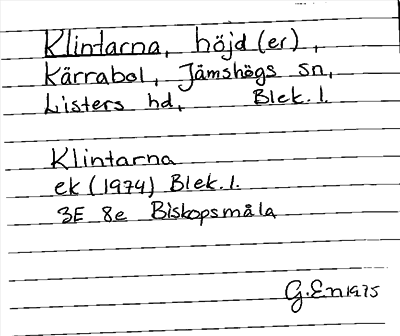 Bild på arkivkortet för arkivposten Klintarna