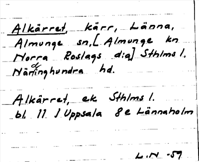 Bild på arkivkortet för arkivposten Alkärret