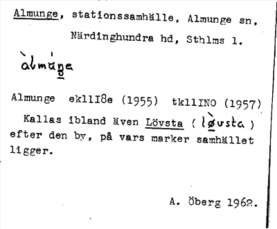 Bild på arkivkortet för arkivposten Almunge