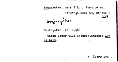 Bild på arkivkortet för arkivposten Bruksgatan