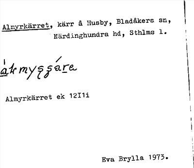 Bild på arkivkortet för arkivposten Almyrkärret