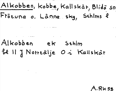 Bild på arkivkortet för arkivposten Alkobben