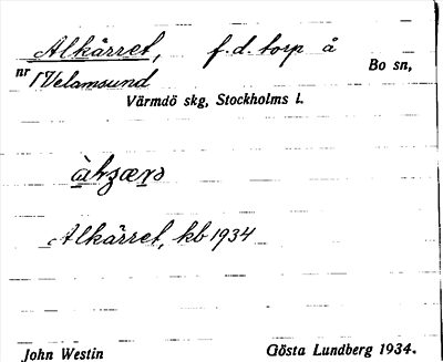 Bild på arkivkortet för arkivposten Alkärret