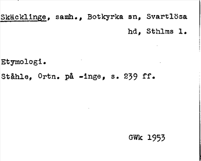 Bild på arkivkortet för arkivposten Skäcklinge