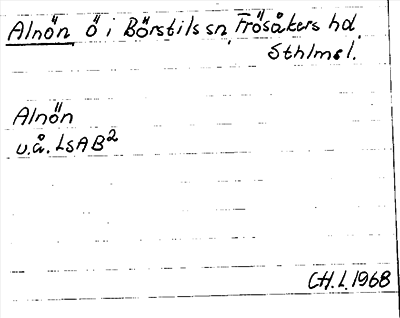 Bild på arkivkortet för arkivposten Alnön