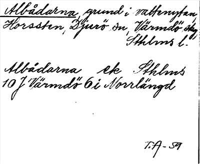Bild på arkivkortet för arkivposten Albådarna