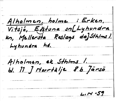 Bild på arkivkortet för arkivposten Alholmen