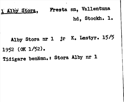 Bild på arkivkortet för arkivposten Alby Stora