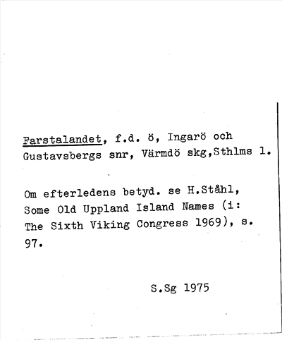 Bild på arkivkortet för arkivposten Farstalandet