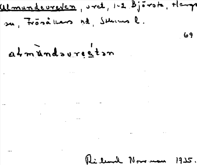 Bild på arkivkortet för arkivposten Almundevreten