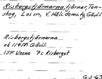 Bild på arkivkortet för arkivposten Risbergstjärnarna