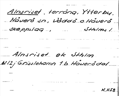Bild på arkivkortet för arkivposten Alnsriset