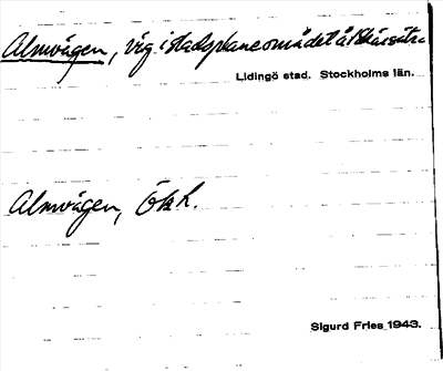 Bild på arkivkortet för arkivposten Almvägen