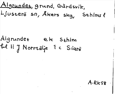Bild på arkivkortet för arkivposten Algrundet