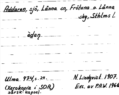 Bild på arkivkortet för arkivposten Addaren
