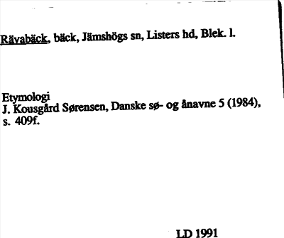 Bild på arkivkortet för arkivposten Rävabäck