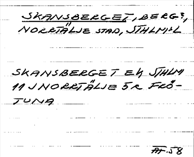 Bild på arkivkortet för arkivposten Skansberget
