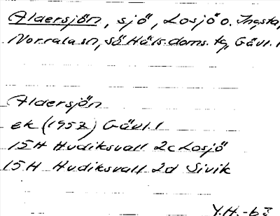 Bild på arkivkortet för arkivposten Aldersjön