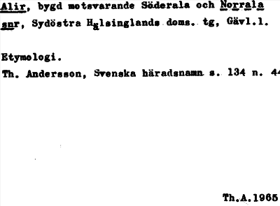 Bild på arkivkortet för arkivposten Alir