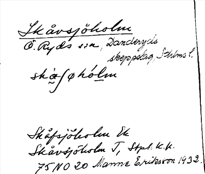 Bild på arkivkortet för arkivposten Skåvsjöholm