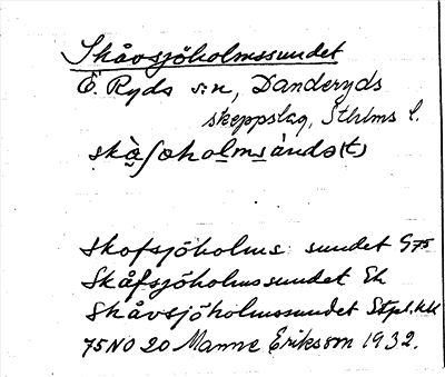 Bild på arkivkortet för arkivposten Skåvsjöholmssundet