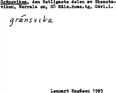 Bild på arkivkortet för arkivposten Gränsviken