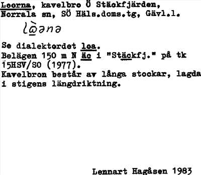 Bild på arkivkortet för arkivposten Loorna